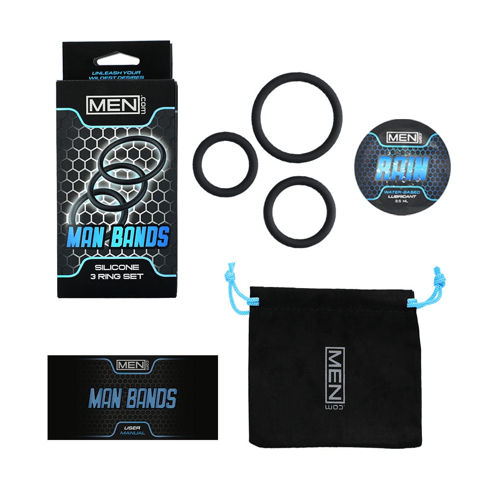 MAN BANDS 3PC SILICONE RING SET