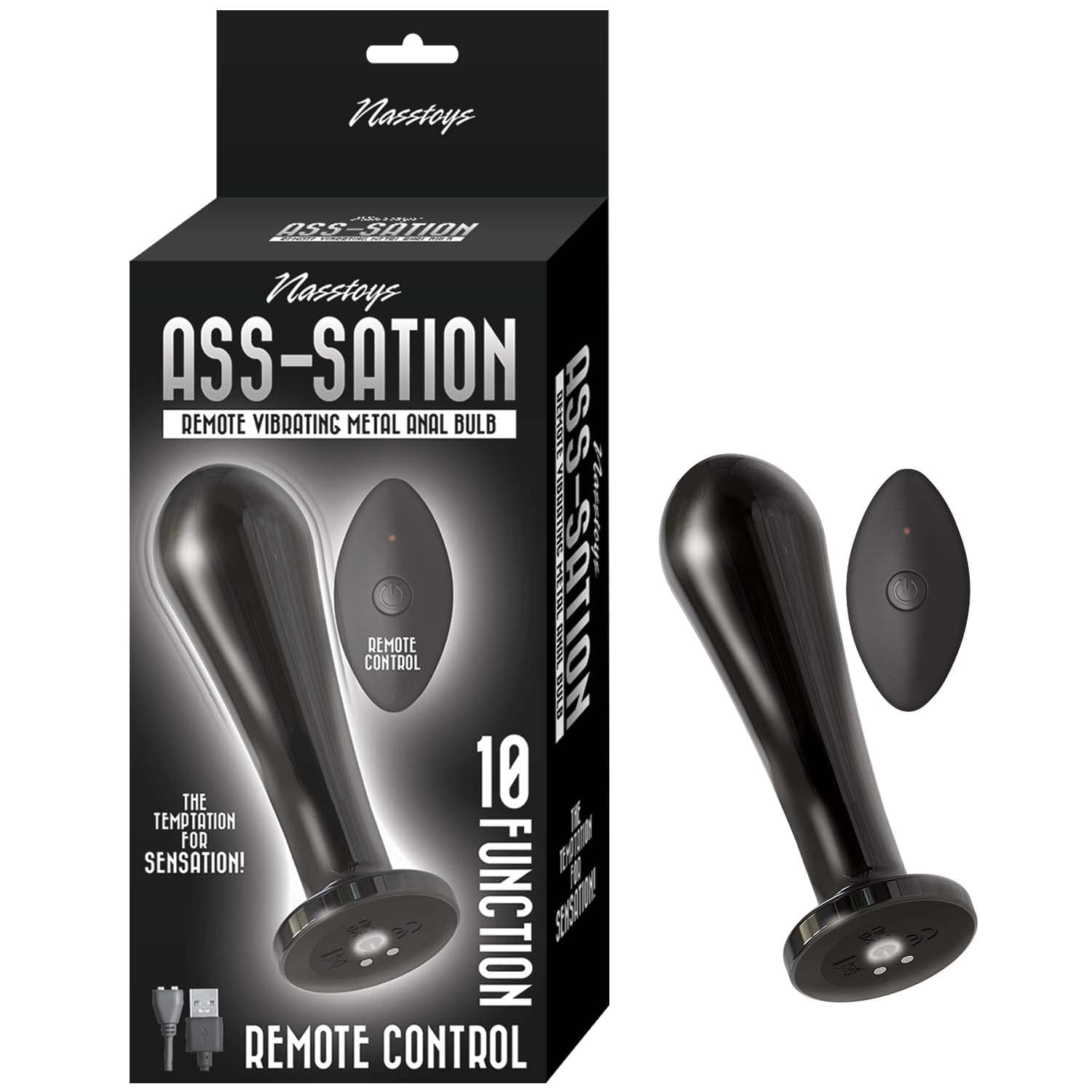 Ass-Sation Remote Vibrating Metal Anal Bulb