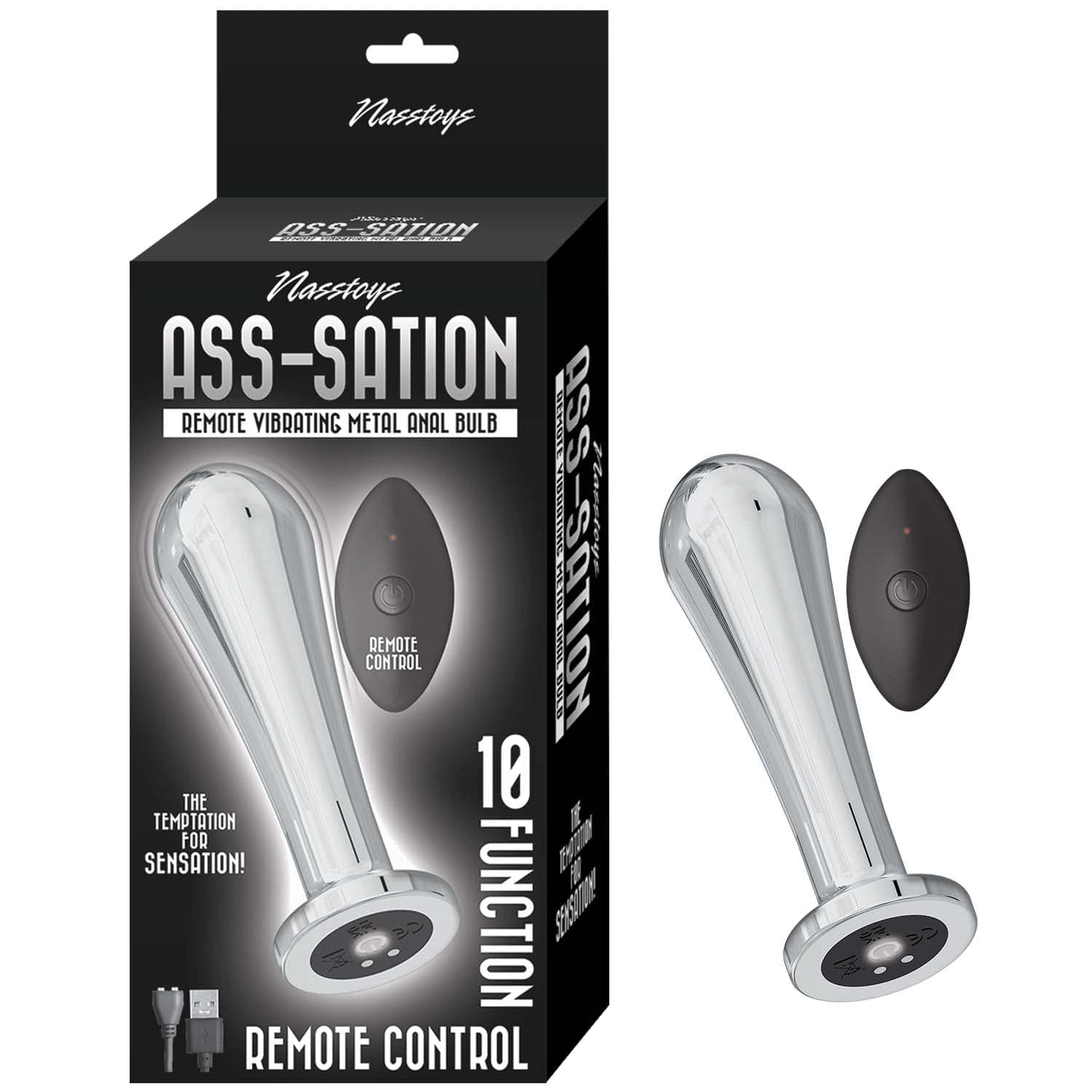 Ass-Sation Remote Vibrating Metal Anal Bulb