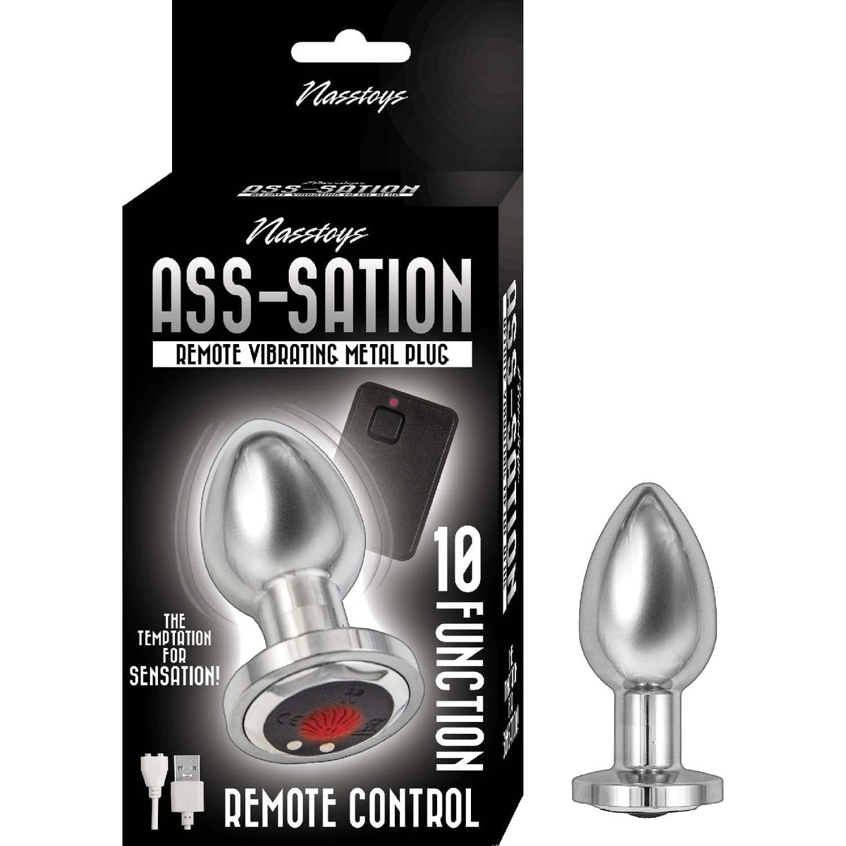 Ass-Sation Remote Vibrating Metal Anal Plug