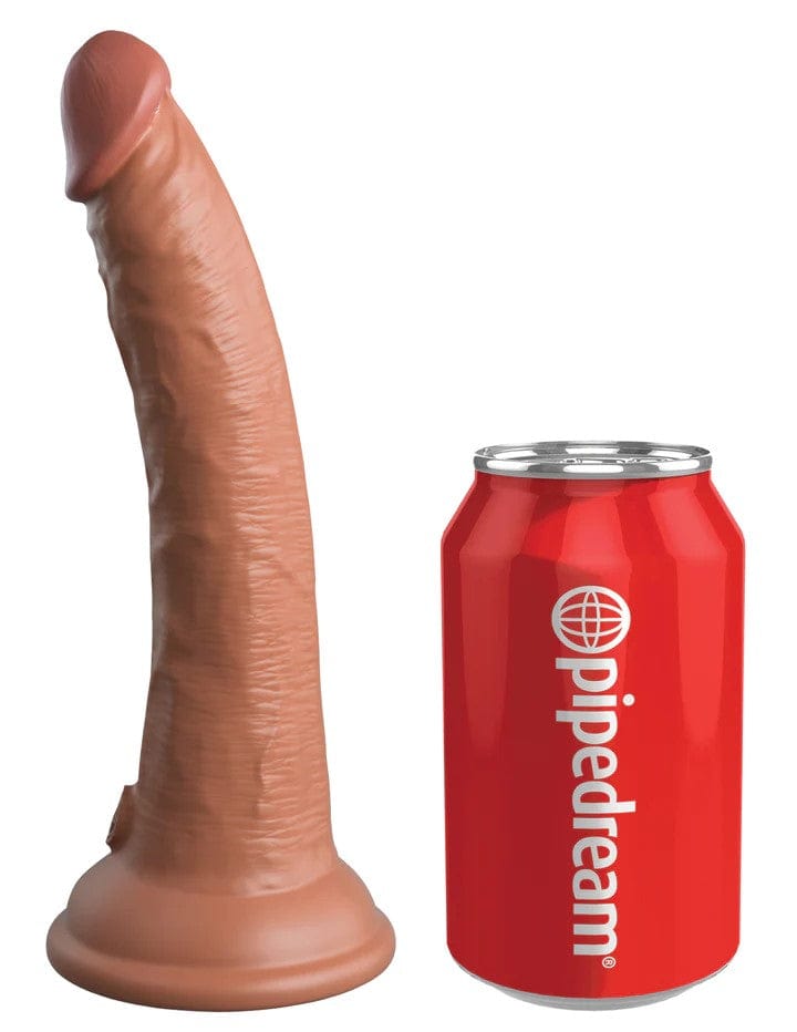 7" DUAL DENSITY SILICONE COCK - TAN