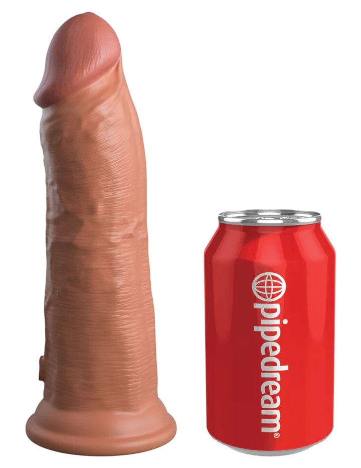 8" DUAL DENSITY SILICONE COCK - TAN