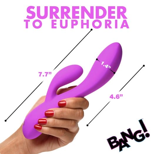 10X FLEXIBLE SILICONE RABBIT - PURPLE