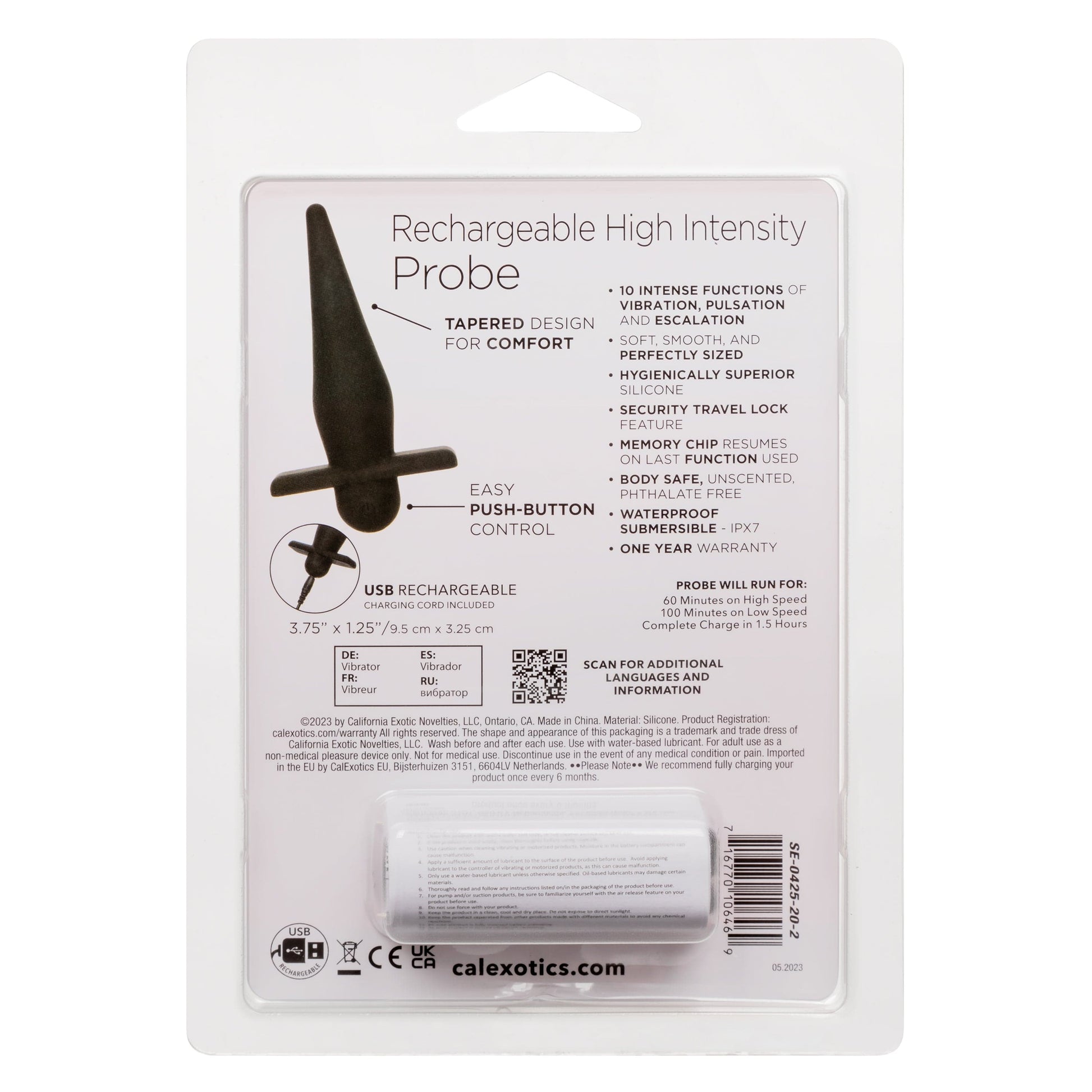 RECHARGEABLE HIGH INTENSITY PROBE - BLACK
