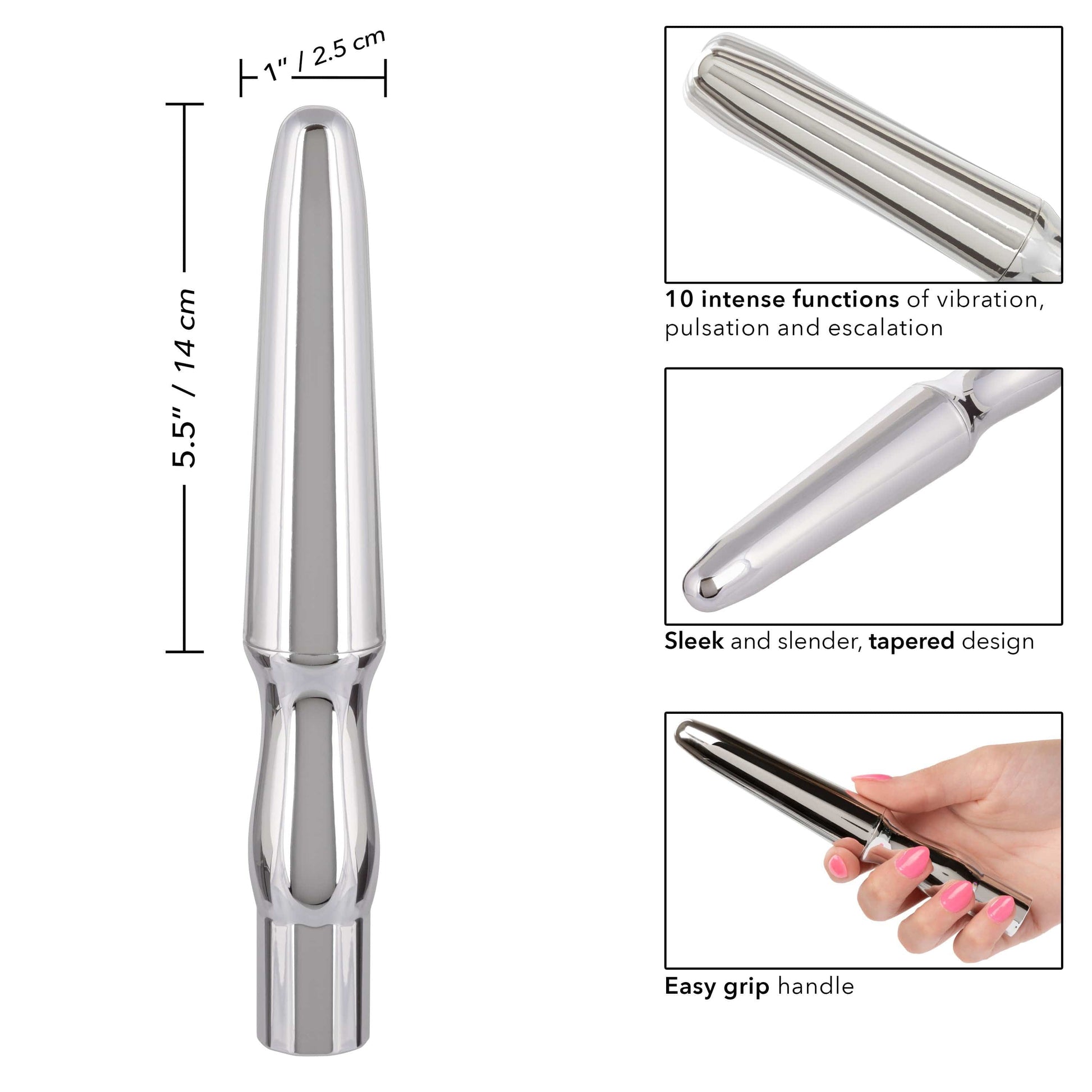 RECHARGEABLE ANAL PROBE - SILVER