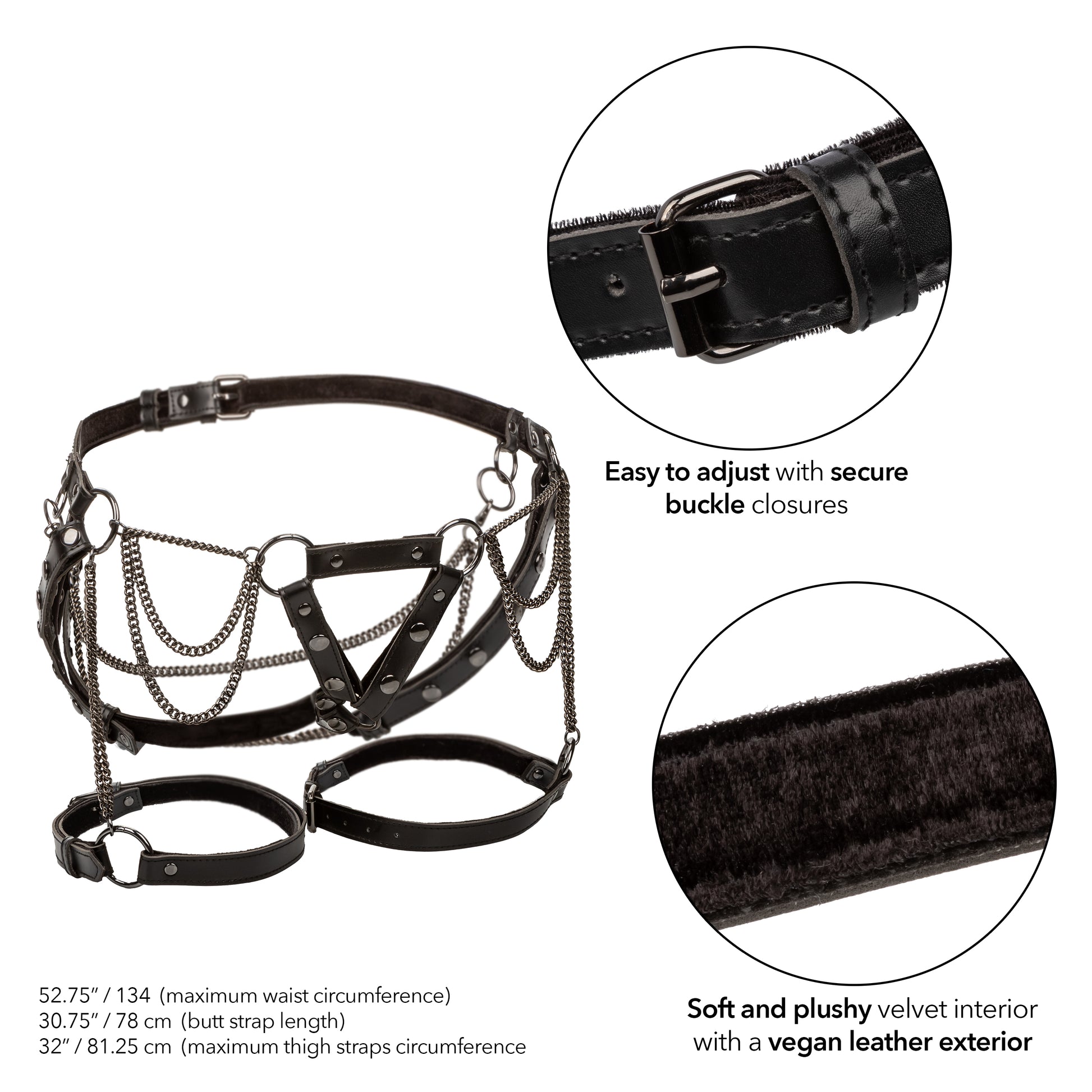 PLUS SIZE THIGH HARNESS WITH CHAINS