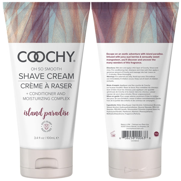 SHAVE CREAM - ISLAND PARADISE - 3.4OZ