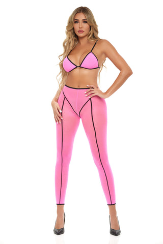 DOUBLE VISION 2PC BRA SET - PINK - O/S