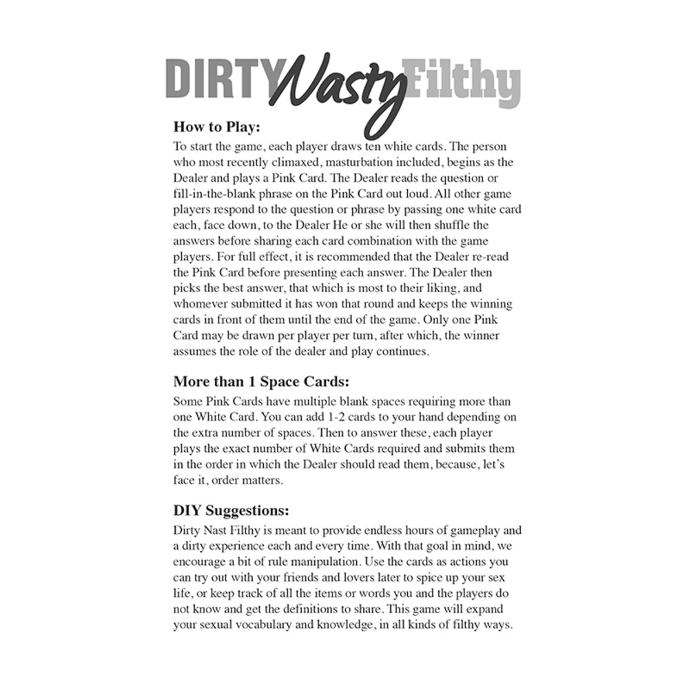 DIRTY NASTY FILTHY