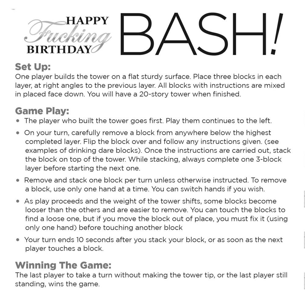 HAPPY FUCKING BIRTHDAY BASH