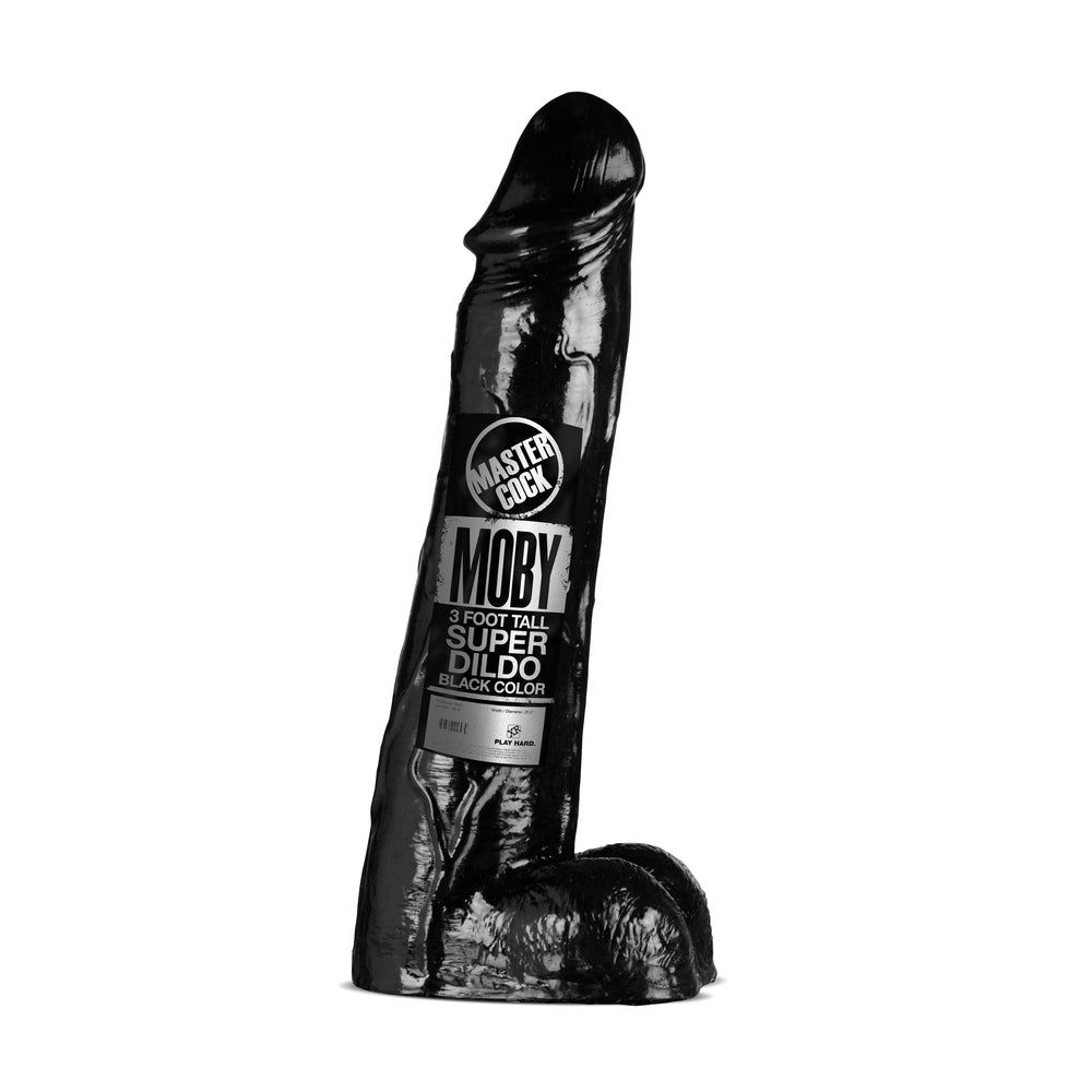 MOBY HUGE 3 FOOT TALL SUPER DILDO - BLACK