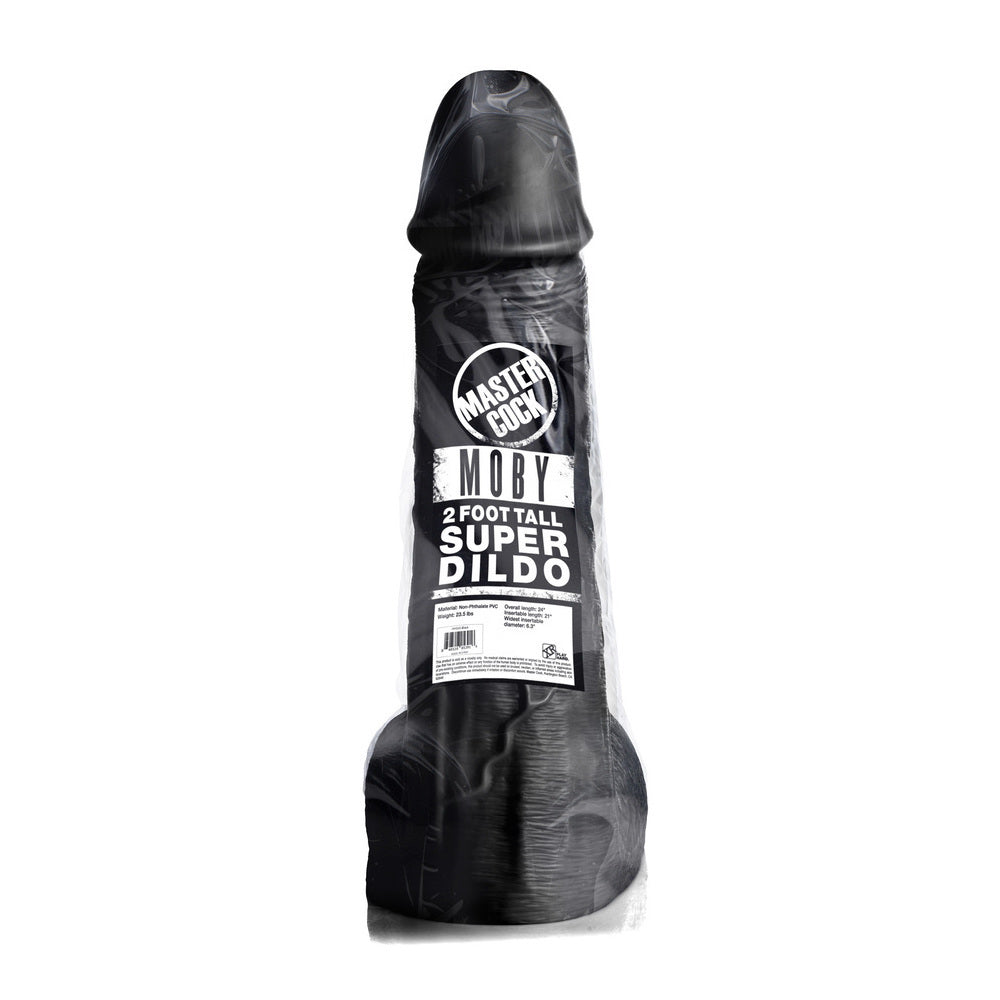 MOBY 2 FOOT TALL SUPER DILDO - BLACK