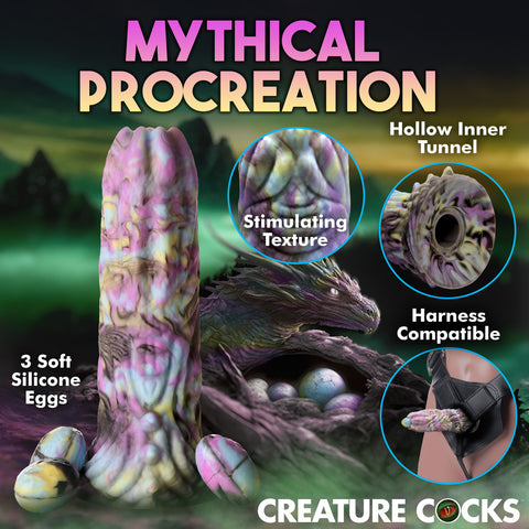 DRAGON SPAWN DRAGON OVIPOSITOR SILICONE DILDO WITH EGGS