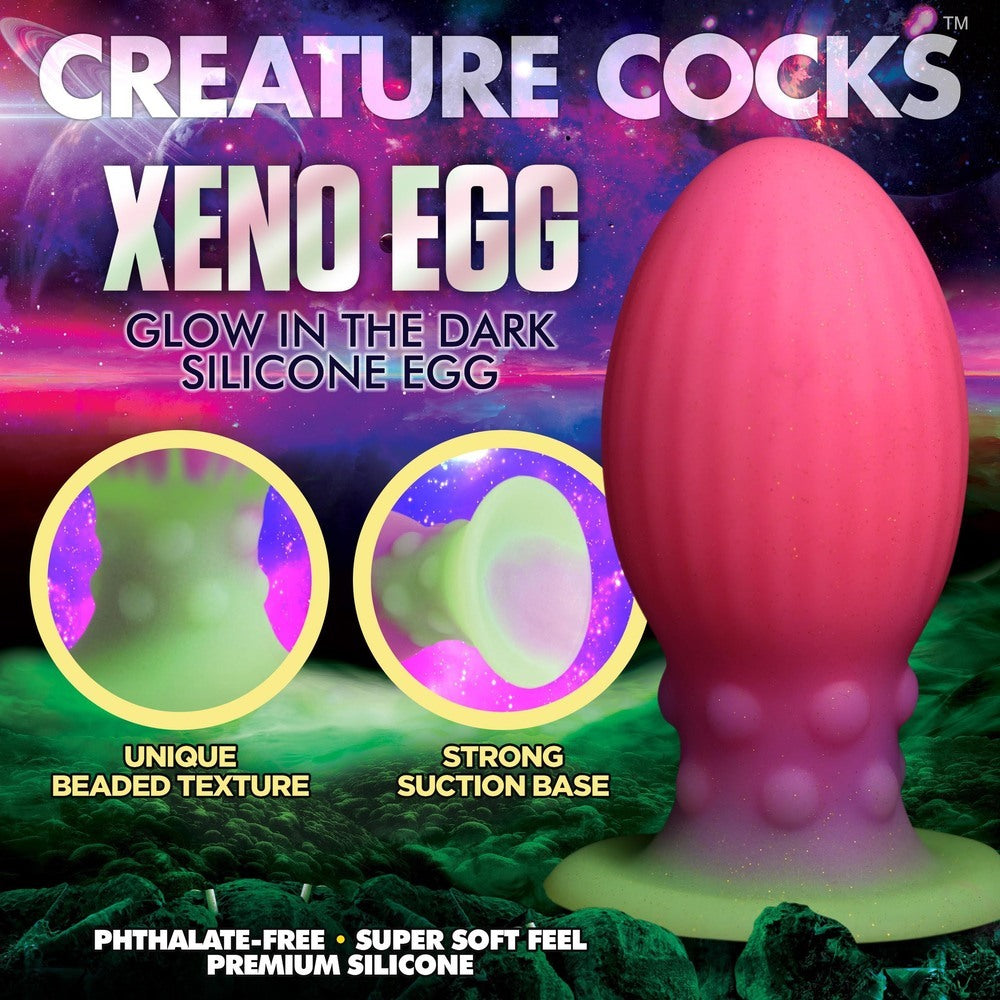 XL XENO EGG GLOW IN THE DARK SILICONE EGG