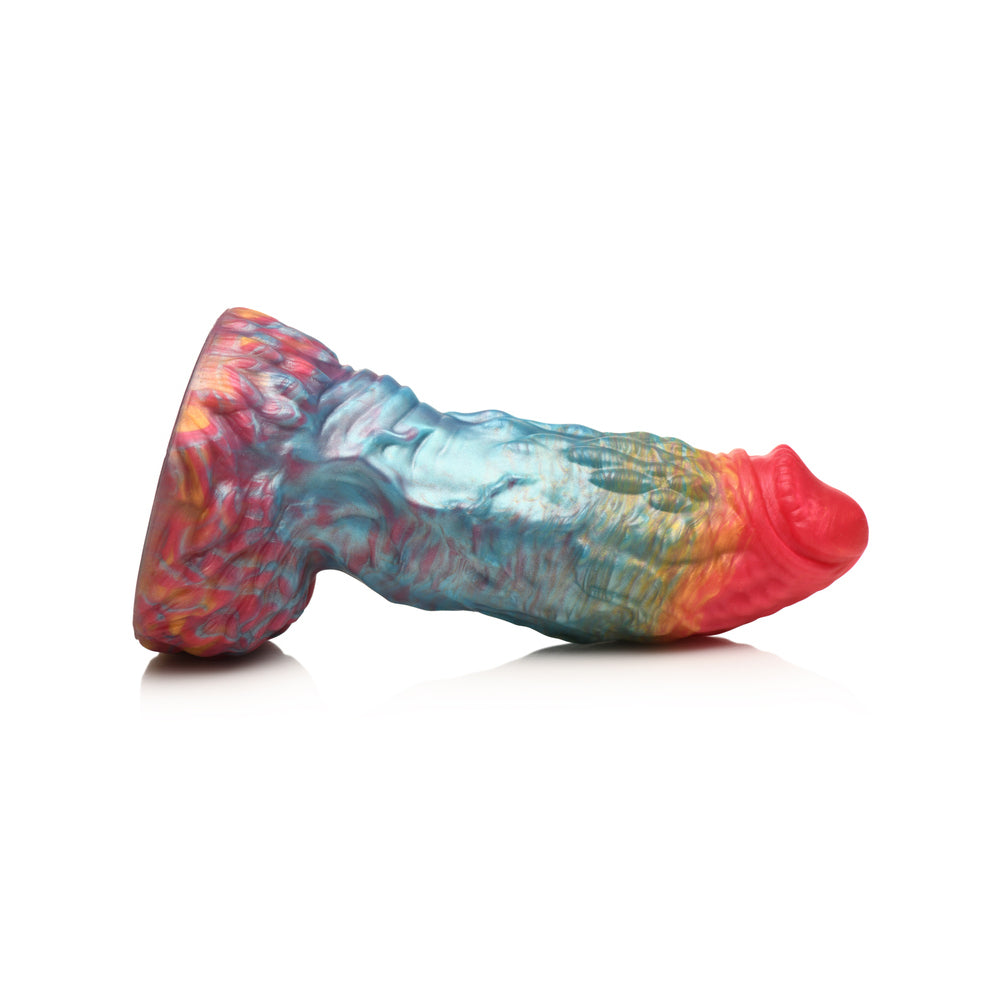 RAINBOW PHOENIX VIBRATING SILICONE DILDO