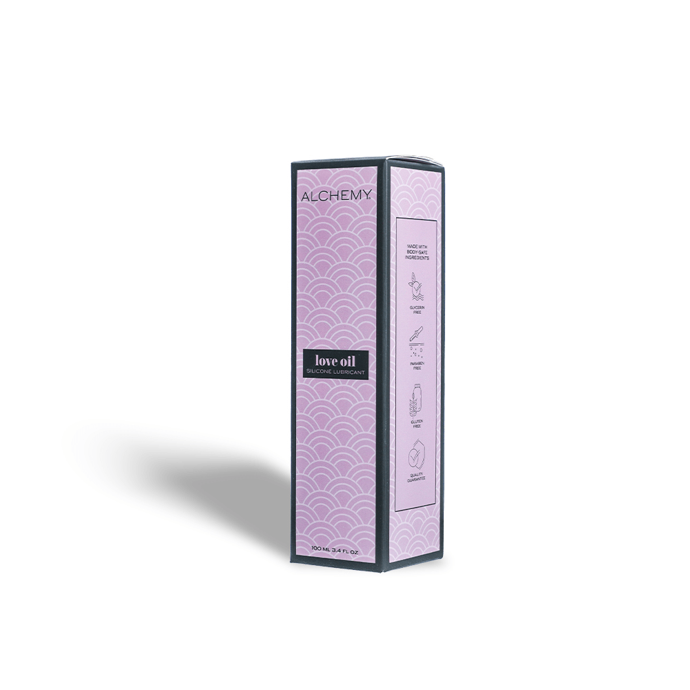 Alchemy Love Oil Silicone Personal Lubricant box