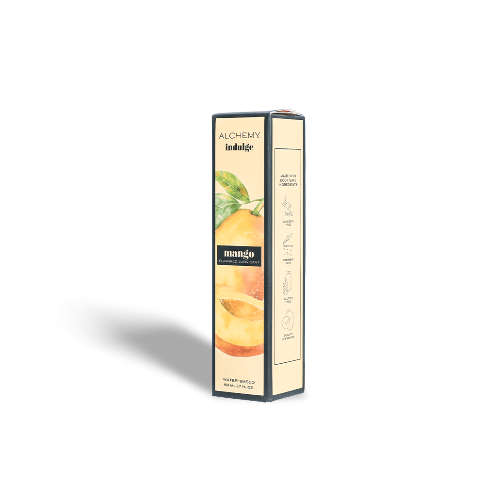 Alchemy Indulge – Mango Flavored Personal Lubricant box