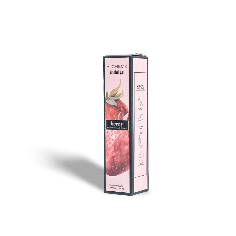 Alchemy Indulge – Strawberry Flavored Personal Lubricant box