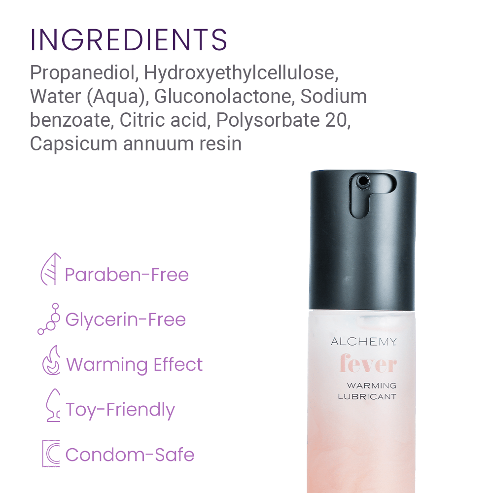 Alchemy Warming Personal Lubricant ingredients and features