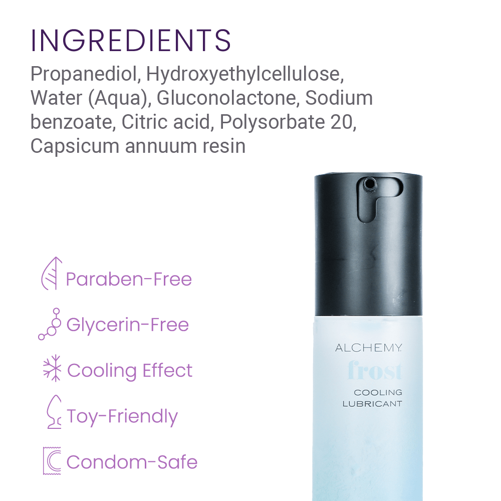 Alchemy Cooling Personal Lubricant ingredients and features