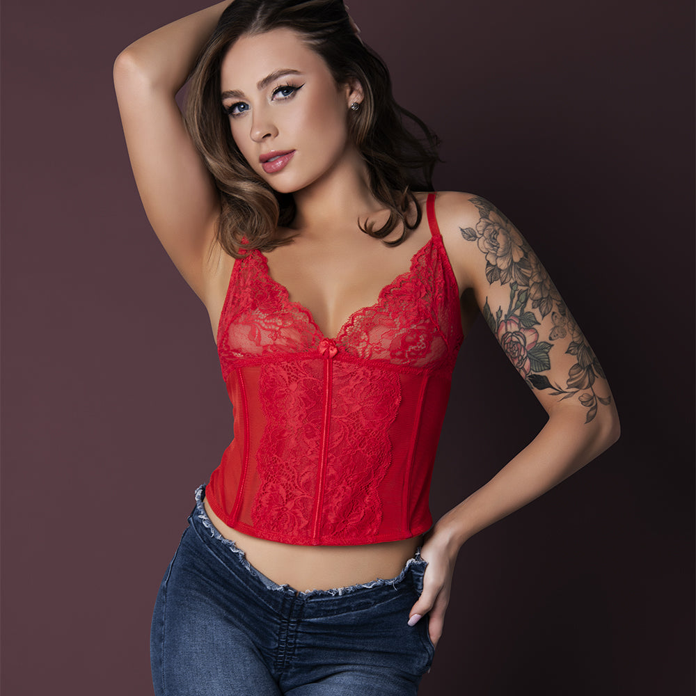 Sugar High Plunge Bustier & Boy Short Set