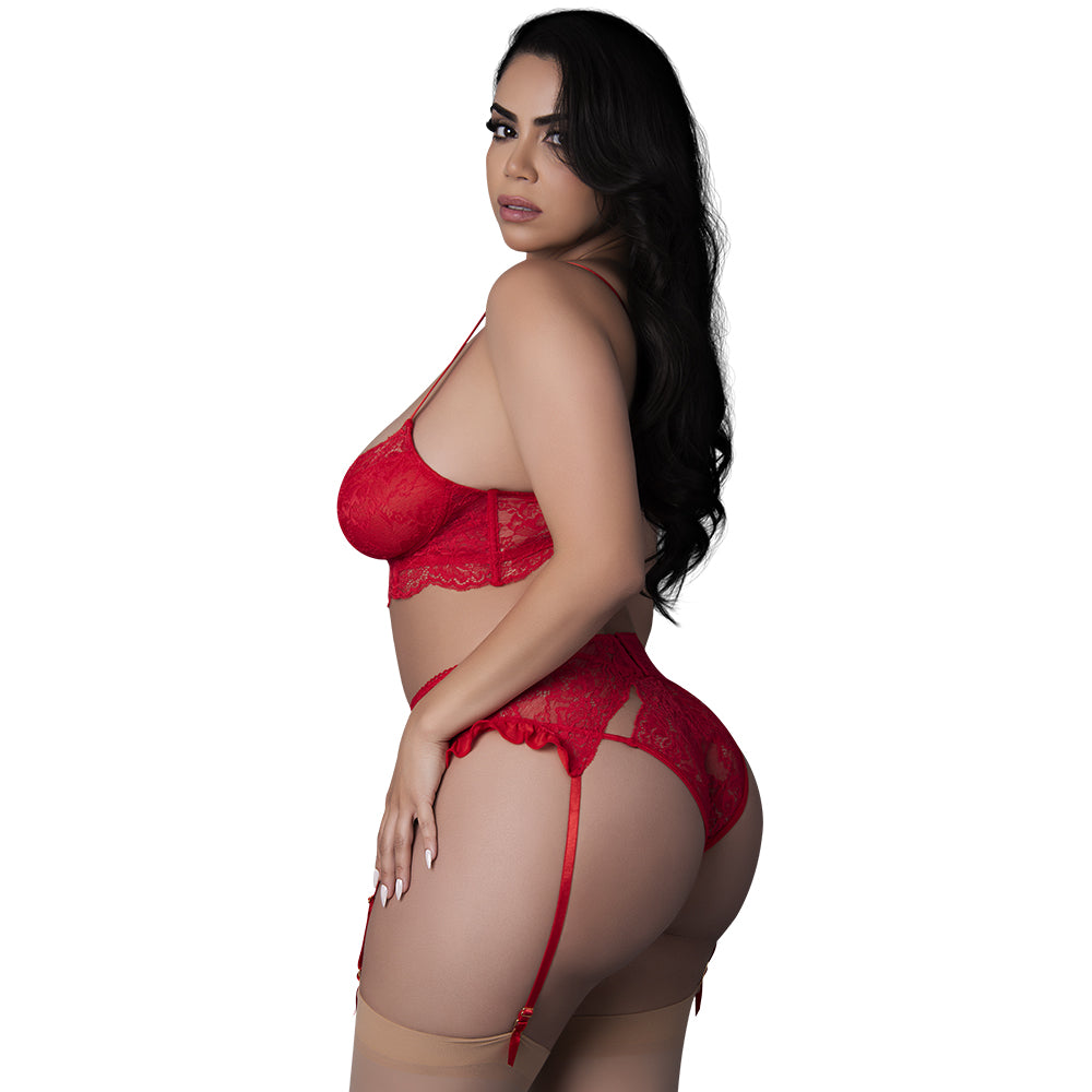 Sugar High Bra Garter & Panty Set