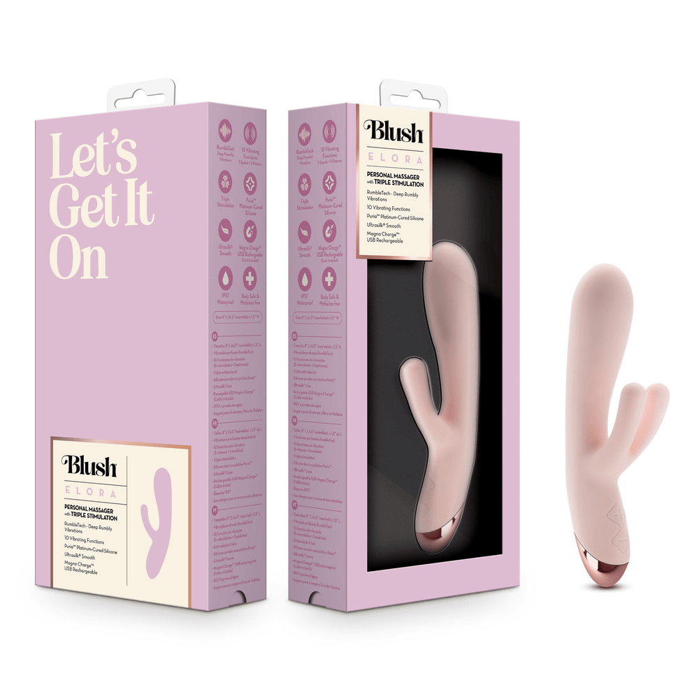 Blush Elora pink rabbit vibrator with box