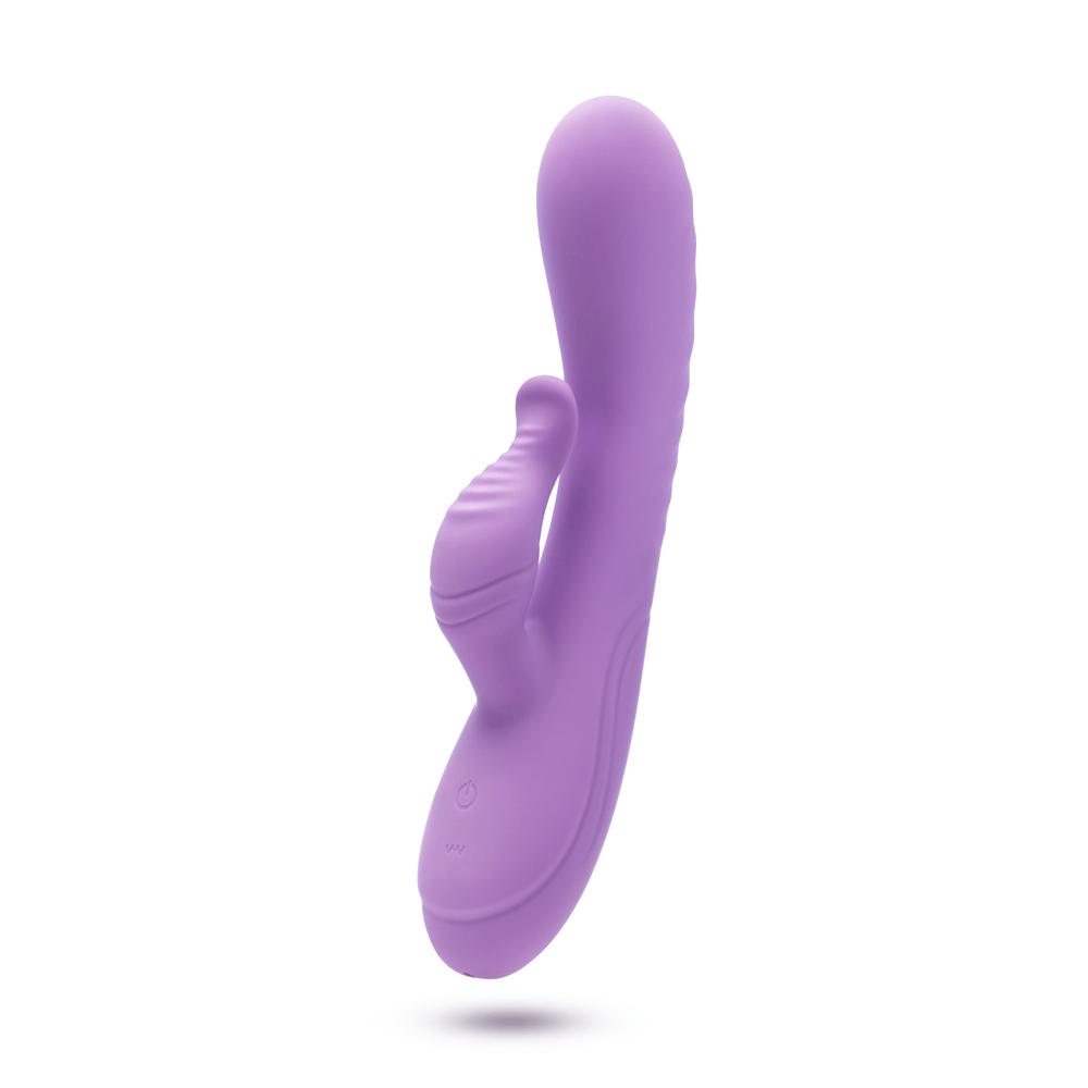 Blush Evelyn purple rabbit vibrator hero image – product on a white background
