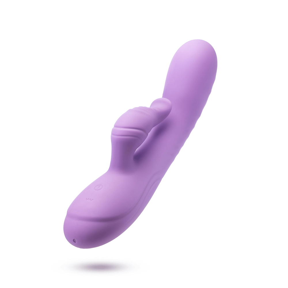 Blush Evelyn purple rabbit vibrator side