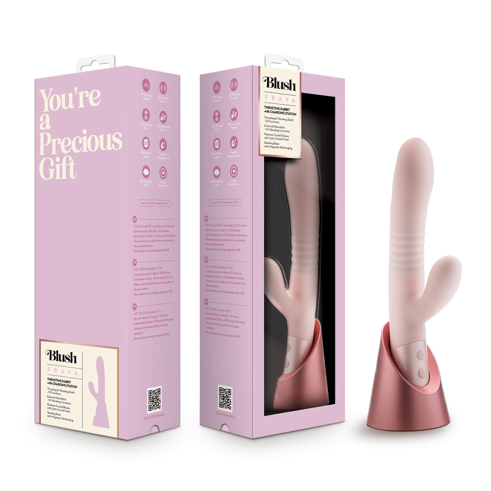 Blush Fraya pink rabbit vibrator with box