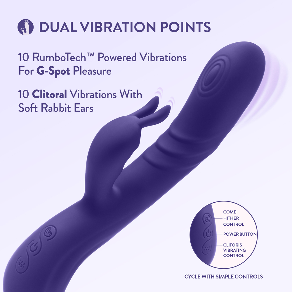 Blush Harper midnight black rabbit  vibrator features and key selling points