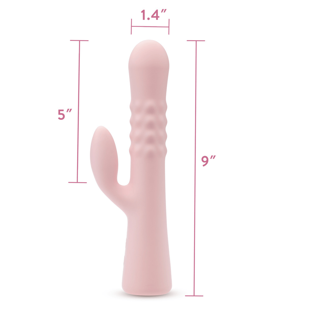 Blush Jaymie pink rabbit vibrator product dimensions