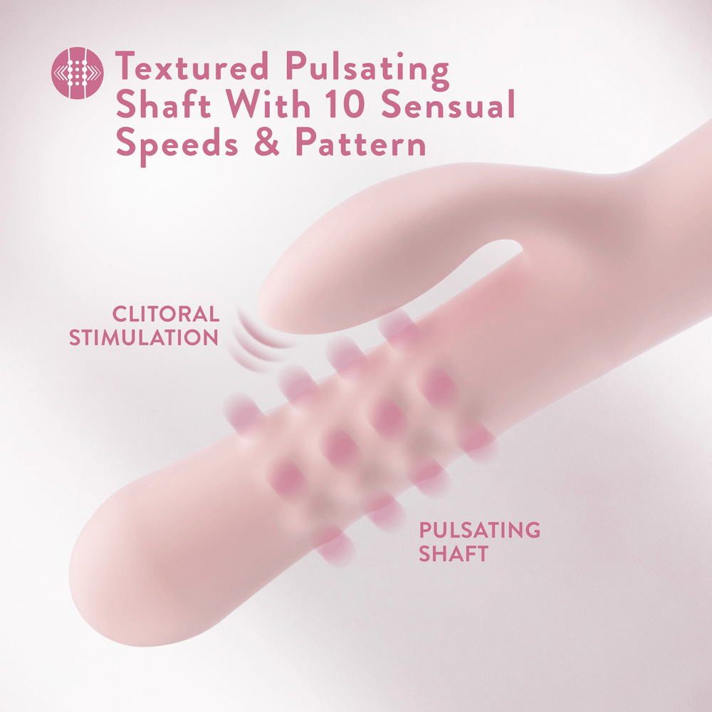 Blush Jaymie pink rabbit vibrator features and key selling points