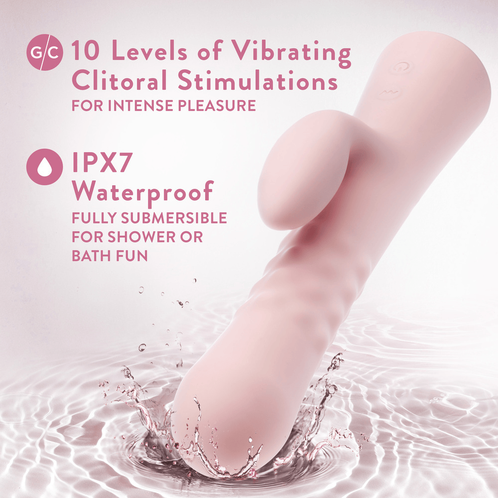 Blush Jaymie pink rabbit vibrator features and key selling points