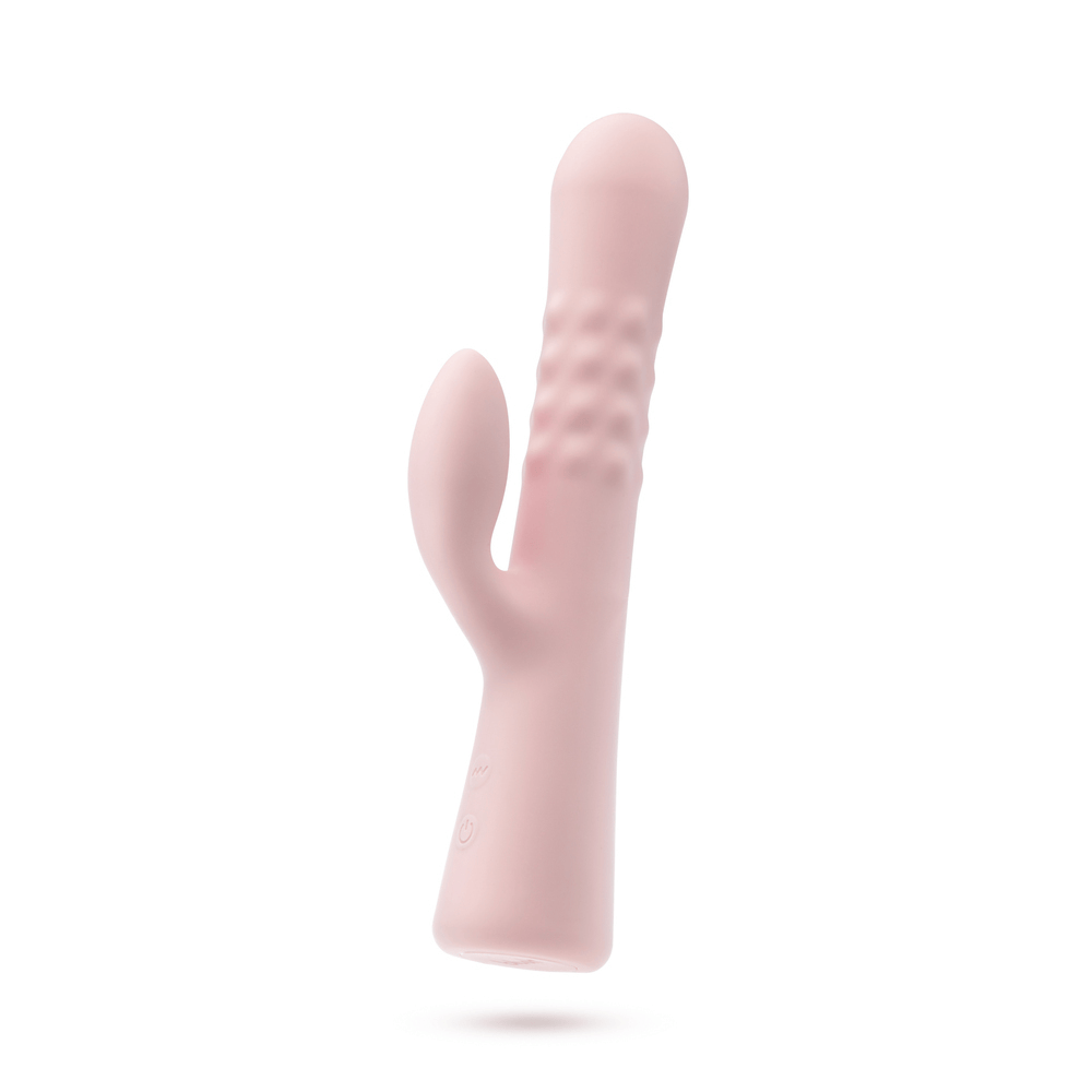 Blush Jaymie pink rabbit vibrator side