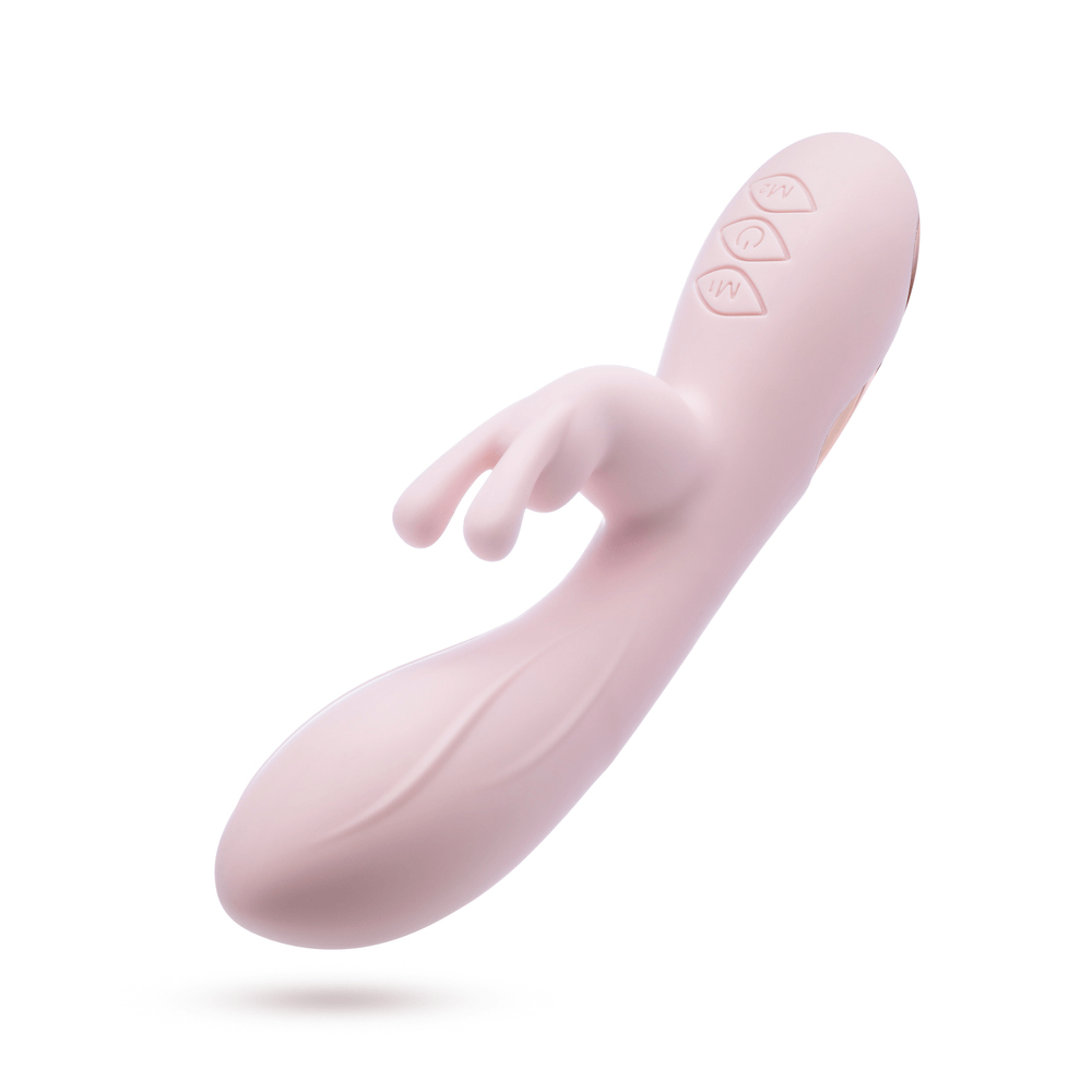 Blush Morgan pink rabbit vibrator side