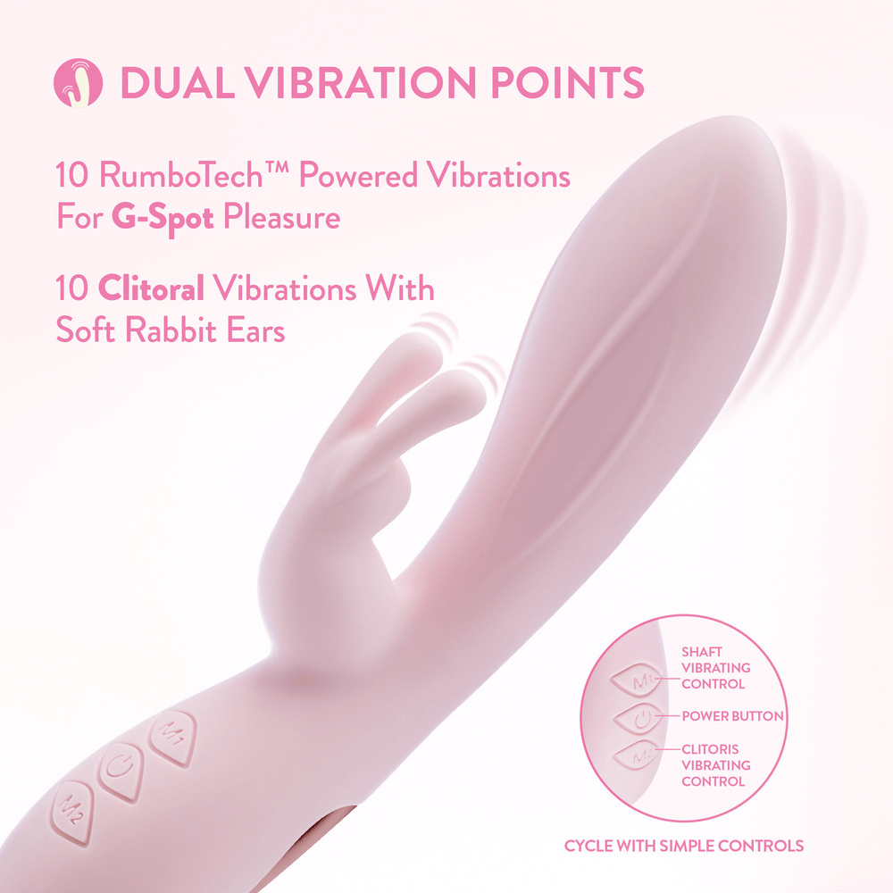 Blush Morgan pink rabbit vibrator features and key selling points