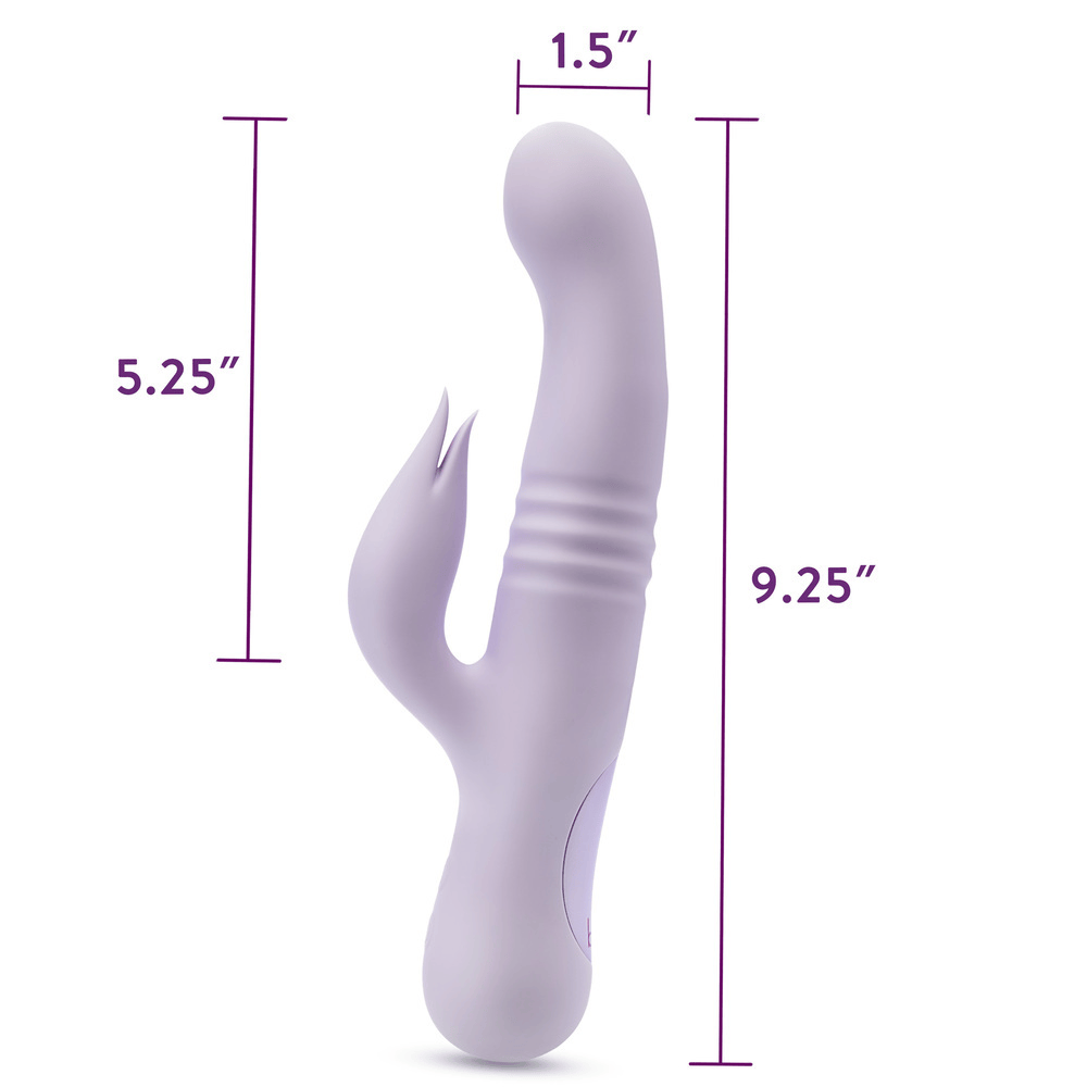 Blush Rylee lavender rabbit vibrator product dimensions
