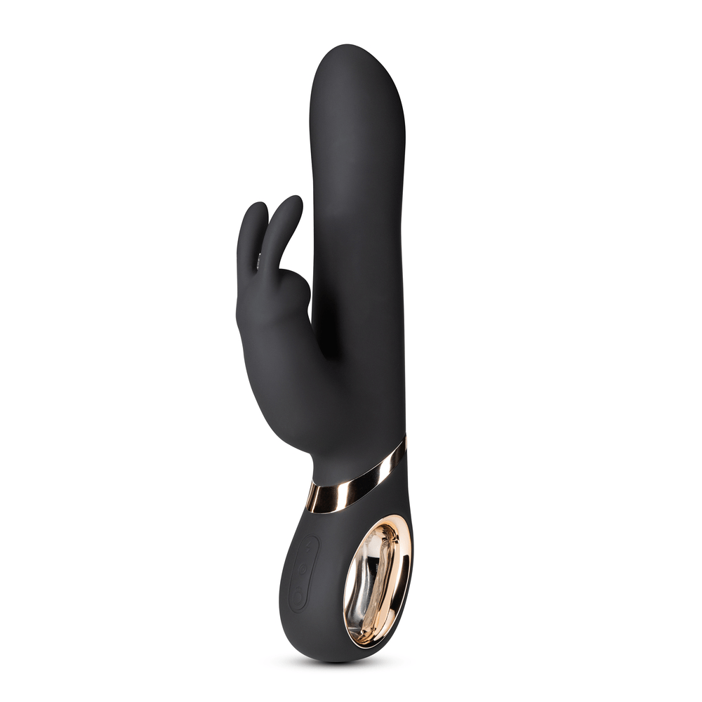 Blush Victoria black rabbit vibrator side