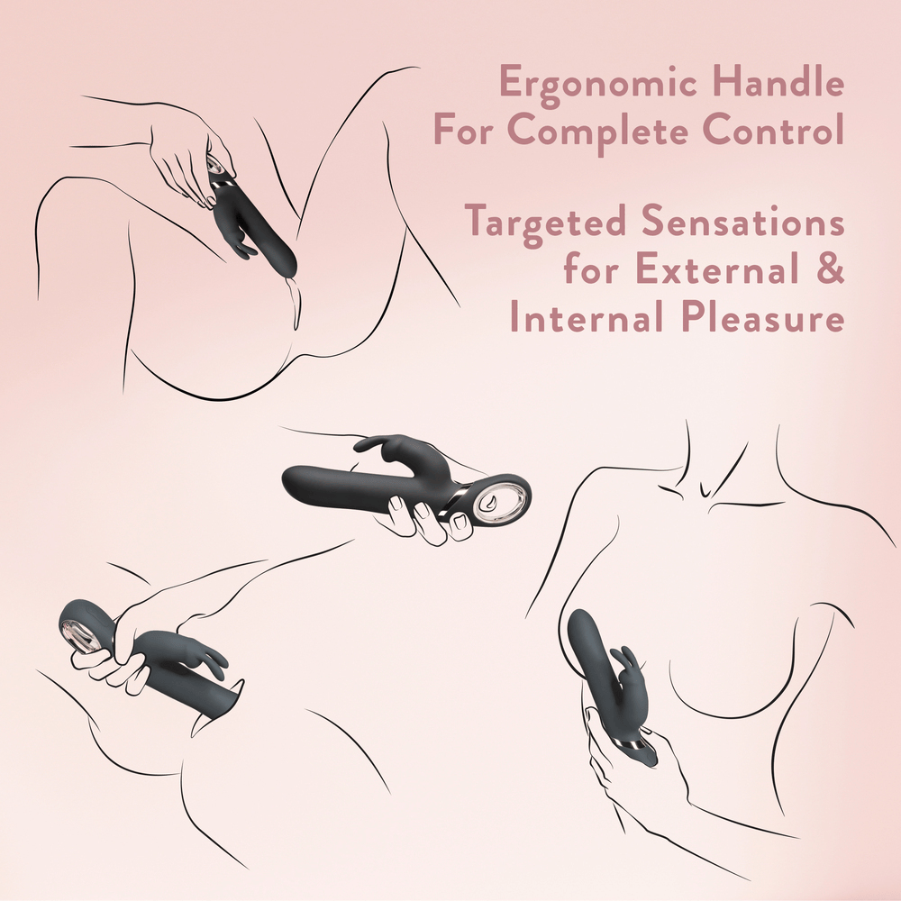 Blush Victoria black rabbit vibrator features and key selling points