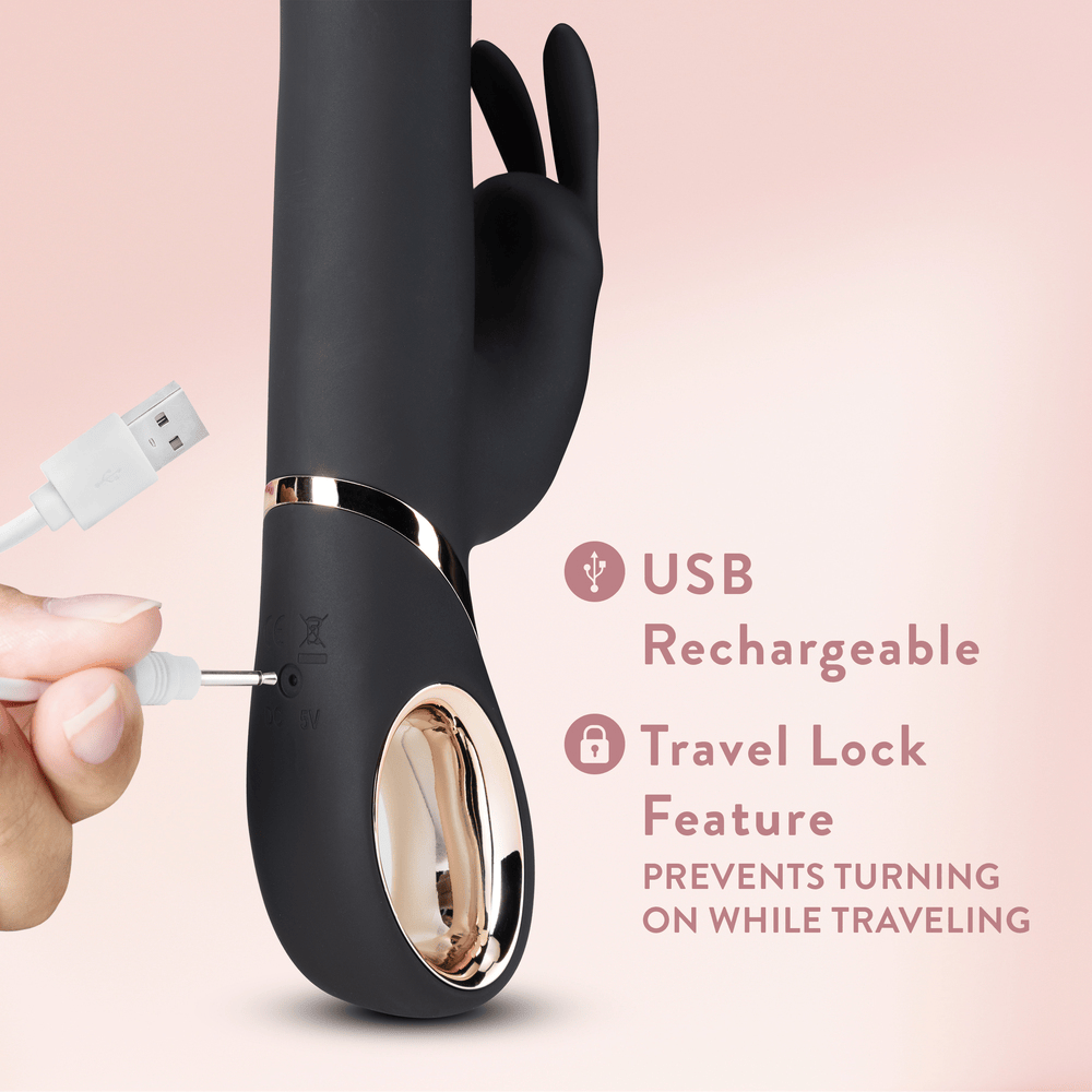 Blush Victoria Black Rabbit Vibrator Amazing Intimate Essentials Blush Victoria Black Rabbit Vibrator Amazing Intimate Essentials
