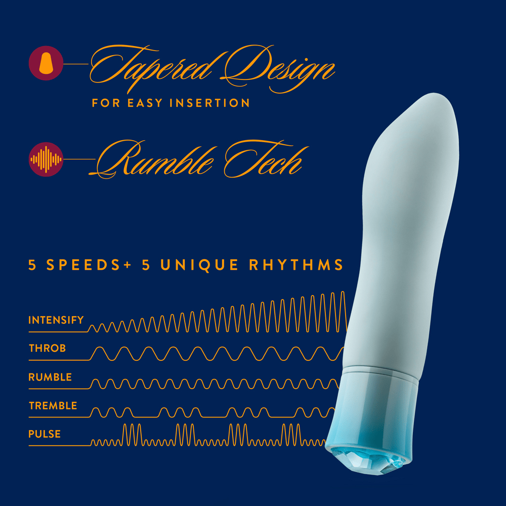 Blush Oh My Gem Ardor aquamarine bullet vibrator features and key selling points