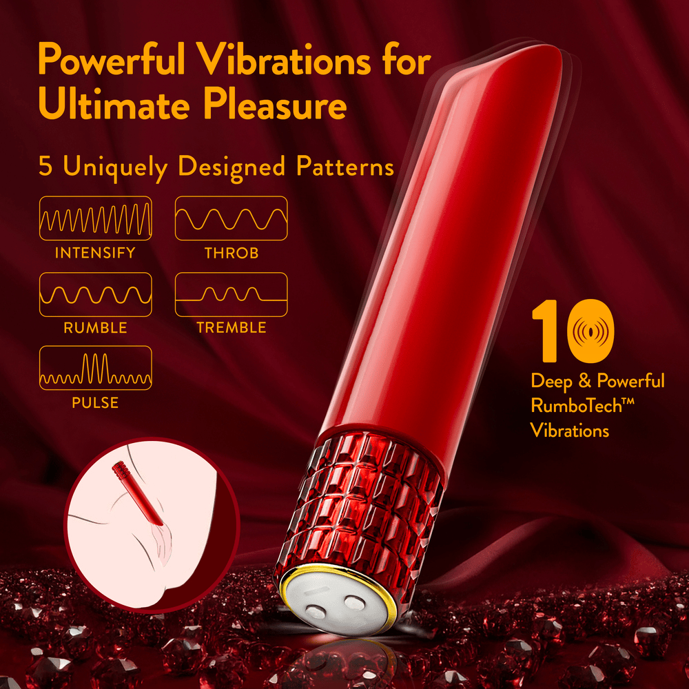 Blush Oh My Gem Desire Vibe Ruby bullet vibrator features and key selling points