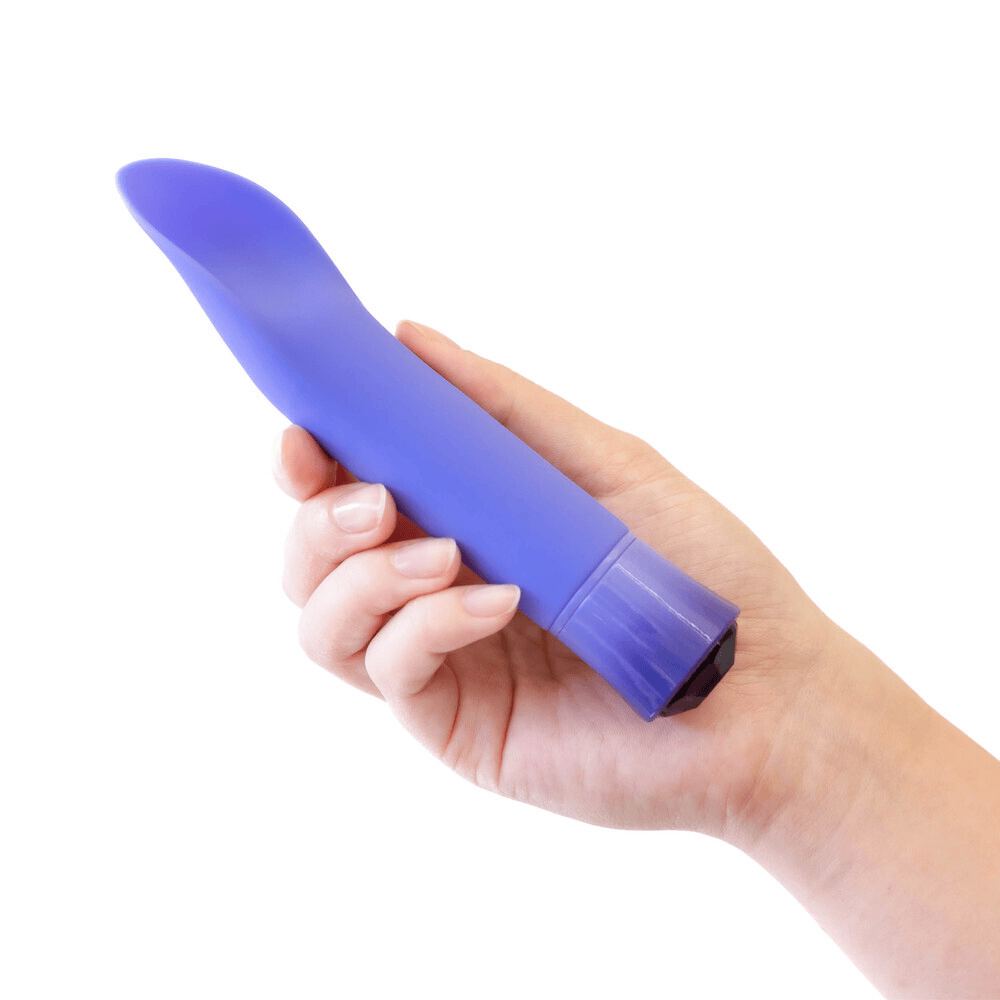 Blush Oh My Gem Enrapture Tanzanite bullet vibrator in woman's hand