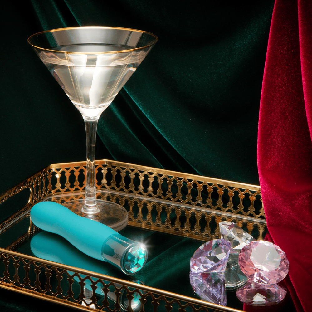 Blush Oh My Gem Fierce Blue Topaz bullet vibrator lifestyle image