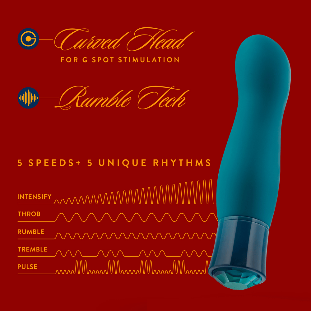 Blush Oh My Gem Fierce Blue Topaz bullet vibrator features and key selling points