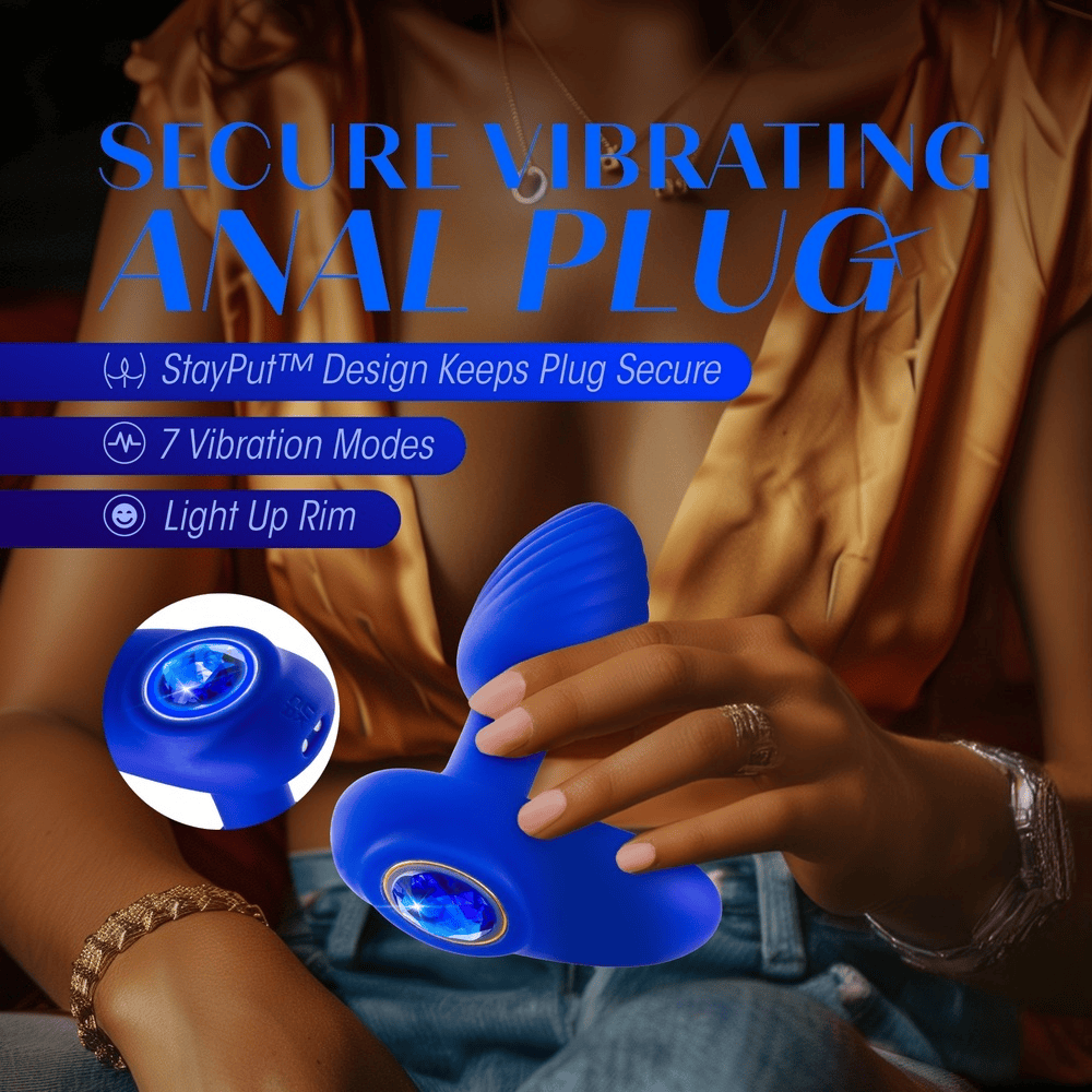 Blush Oh My Gem Mystery Plug Sapphire egg vibrator features and key selling points