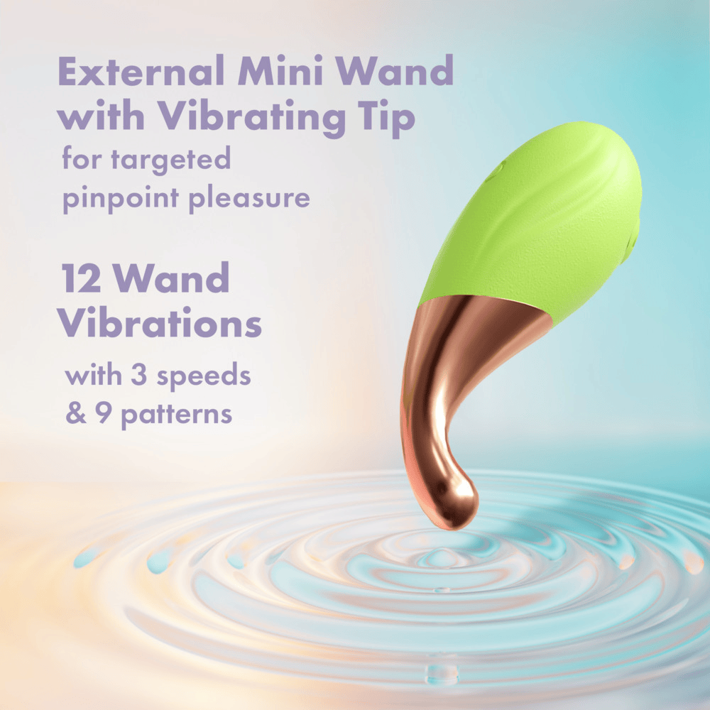 Blush Play With Me Blooming Bliss Green egg vibrator features and key selling points