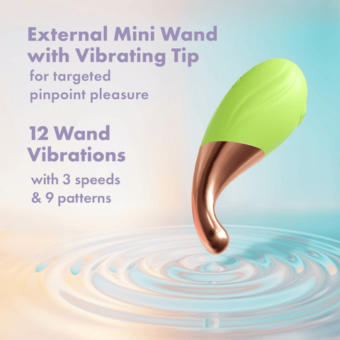 Blush Play With Me Blooming Bliss Green egg vibrator features and key selling points