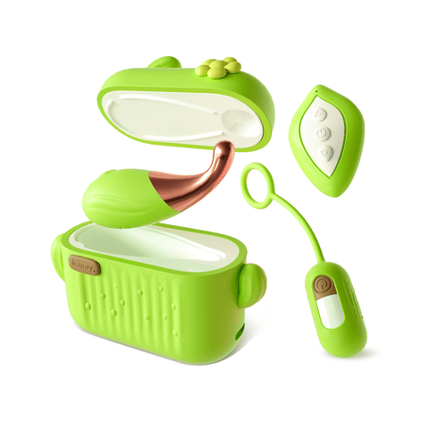 Blush Play With Me Blooming Bliss Green egg vibrator hero image – product on a white background